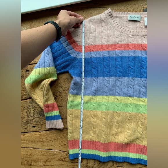 Silk and Cashmere Cabled Knit Sweater - Picture 5 of 8